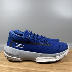 S Under Armour Steph Curry 3 Zero Kids 3.5 Sneaker 3022117‎ 400 Blue Basketball